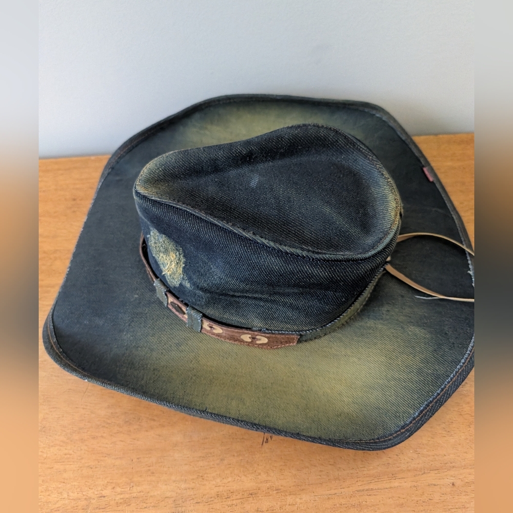 Bullhide Nonstop Cowboy Hat Denim Distressed Western Small - Picture 2 of 9